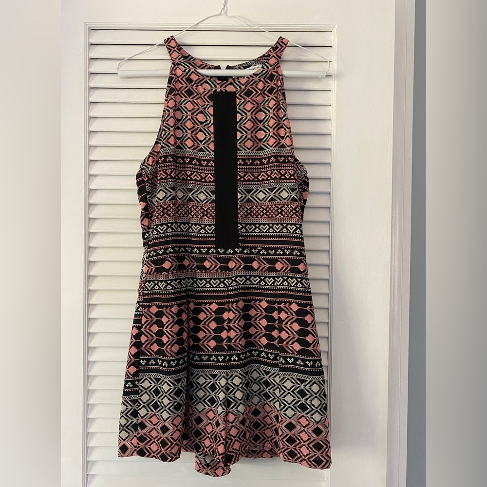 Collective concepts, black and pink, one piece short set, size small